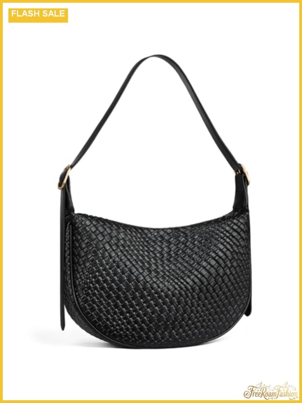 Women's Crescent Crossbody Bag Faux Leather Adjustable Shoulder Strap Hobo Purse